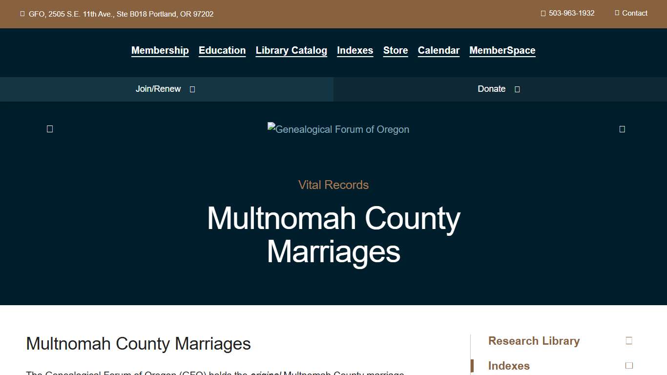 GFO:Multnomah County Marriage Records